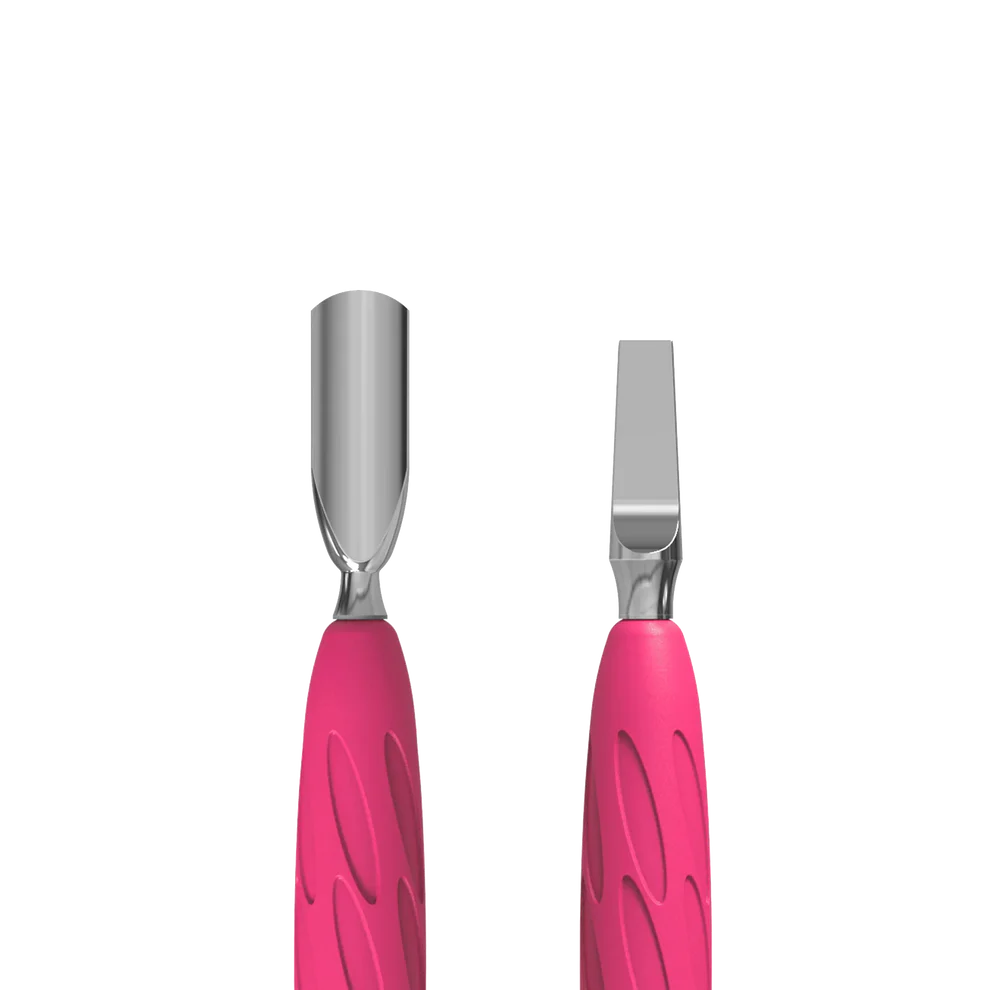 Manicure Pusher With Silicone Handle "Gummy" UNIQ 10 TYPE 5 (Narrow Rounded Pusher + Wide Blade) PQ-10/5 Staleks