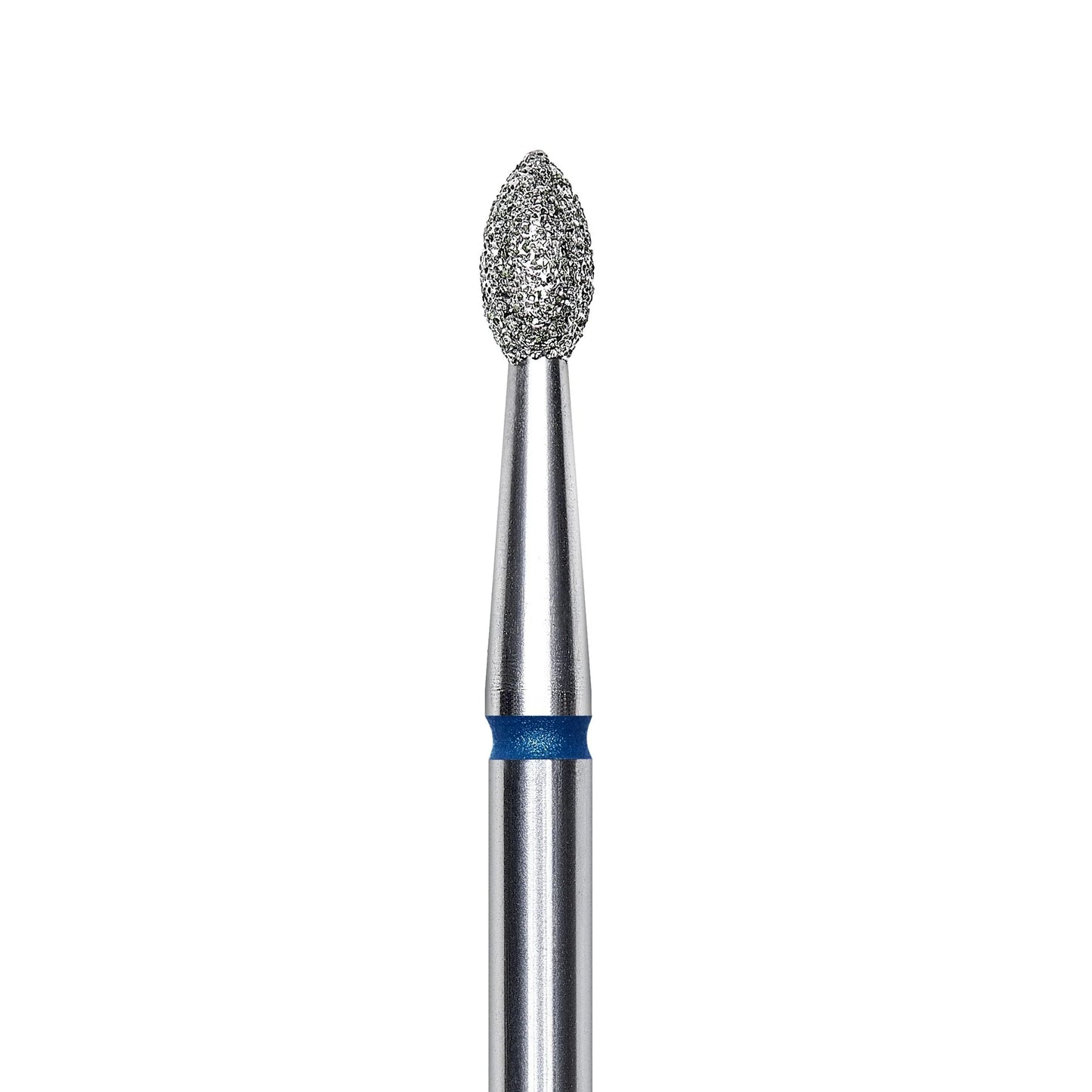 Diamond nail drill bit, pointed "bud" , blue, head diameter 2.5 mm/ working part 4.5 mm -FA60B025/4.5