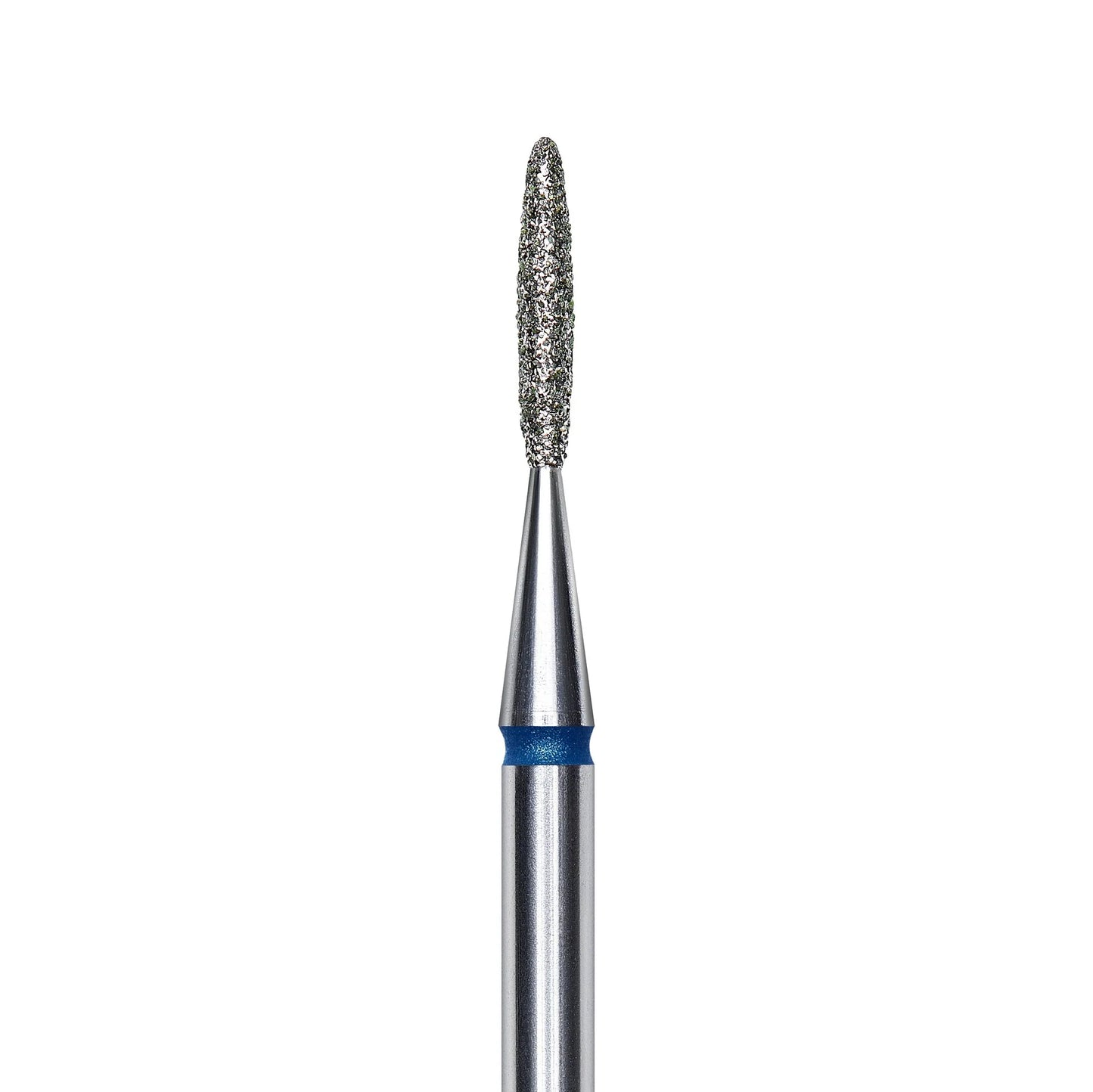 Diamond nail drill bit, "flame" , blue, head diameter 1.4 mm/ working part 8 mm -FA10B014/8