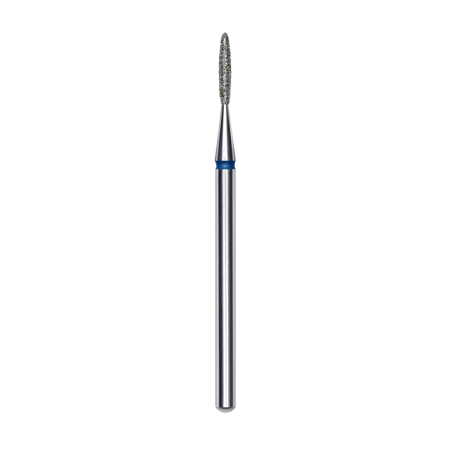 Diamond nail drill bit, "flame" , blue, head diameter 1.4 mm/ working part 8 mm -FA10B014/8