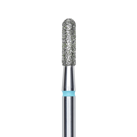 Diamond nail drill bit, rounded "cylinder", blue, head diameter 2.3 mm/ working part 8 mm -FA30B023/8