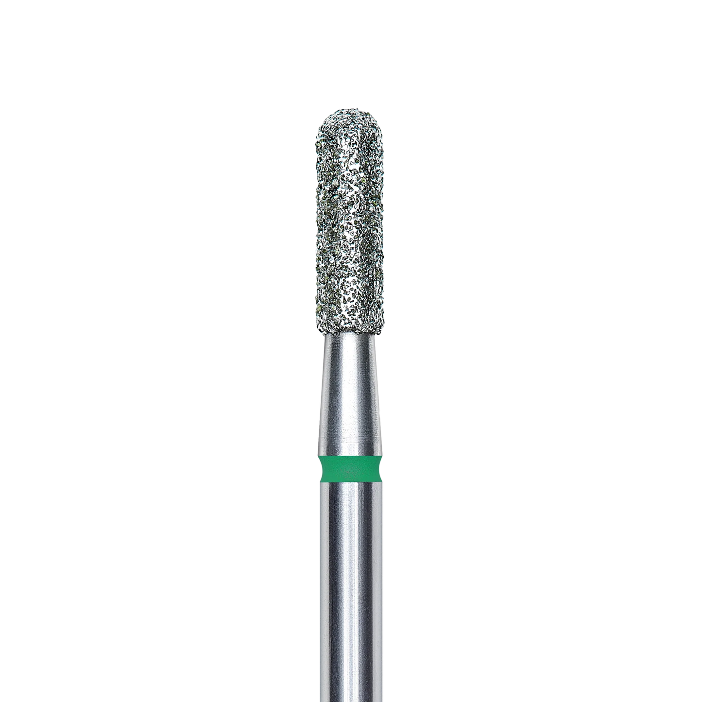 Diamond nail drill bit, rounded "cylinder", green, head diameter 2.3 mm/ working part 8 mm -FA30G023/8