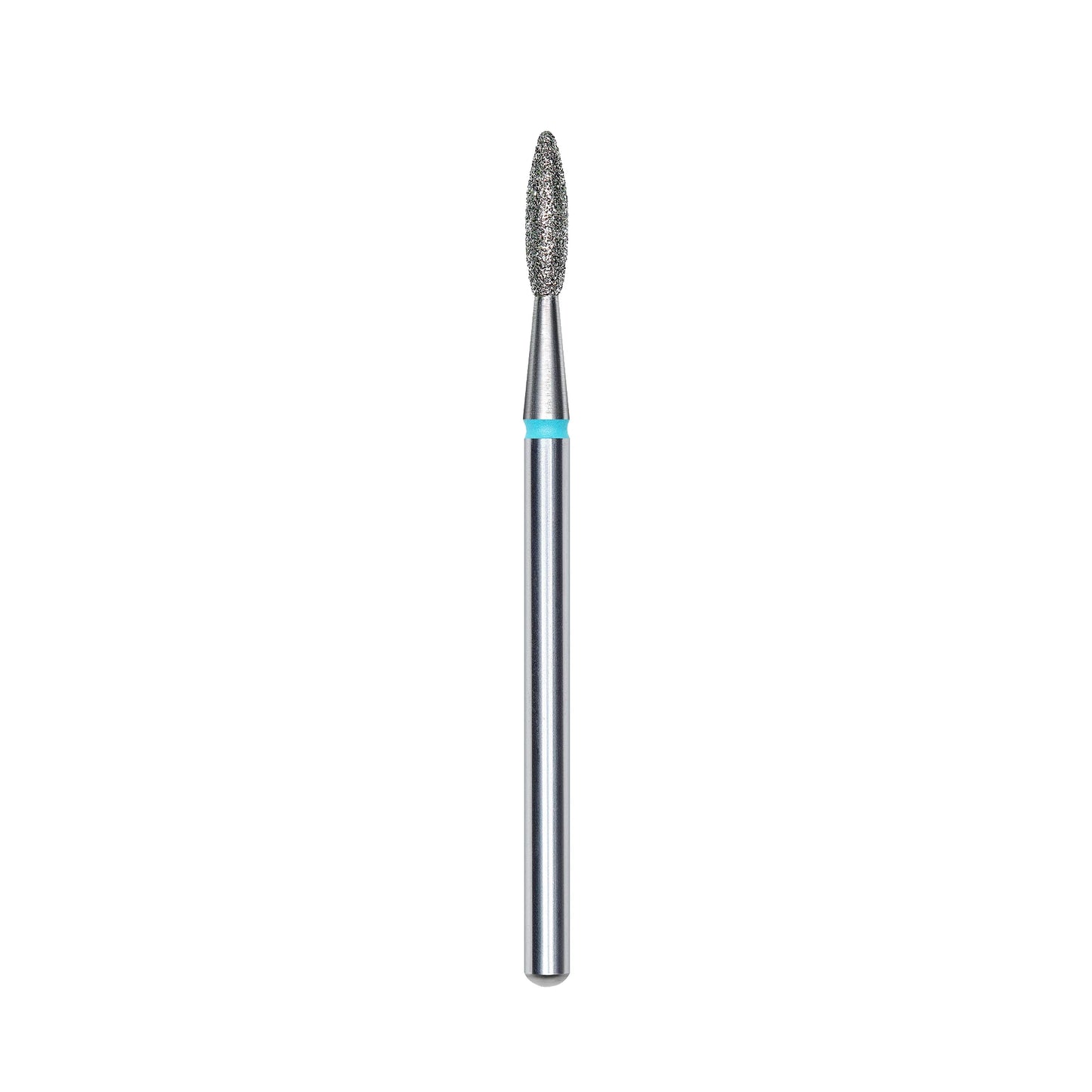 Diamond nail drill bit, "flame" , blue, head diameter 2,1 mm/ working part 8 mm -FA10B021/8