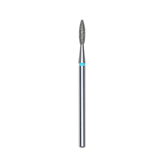 Diamond nail drill bit, "flame" , blue, head diameter 2,1 mm/ working part 8 mm -FA10B021/8