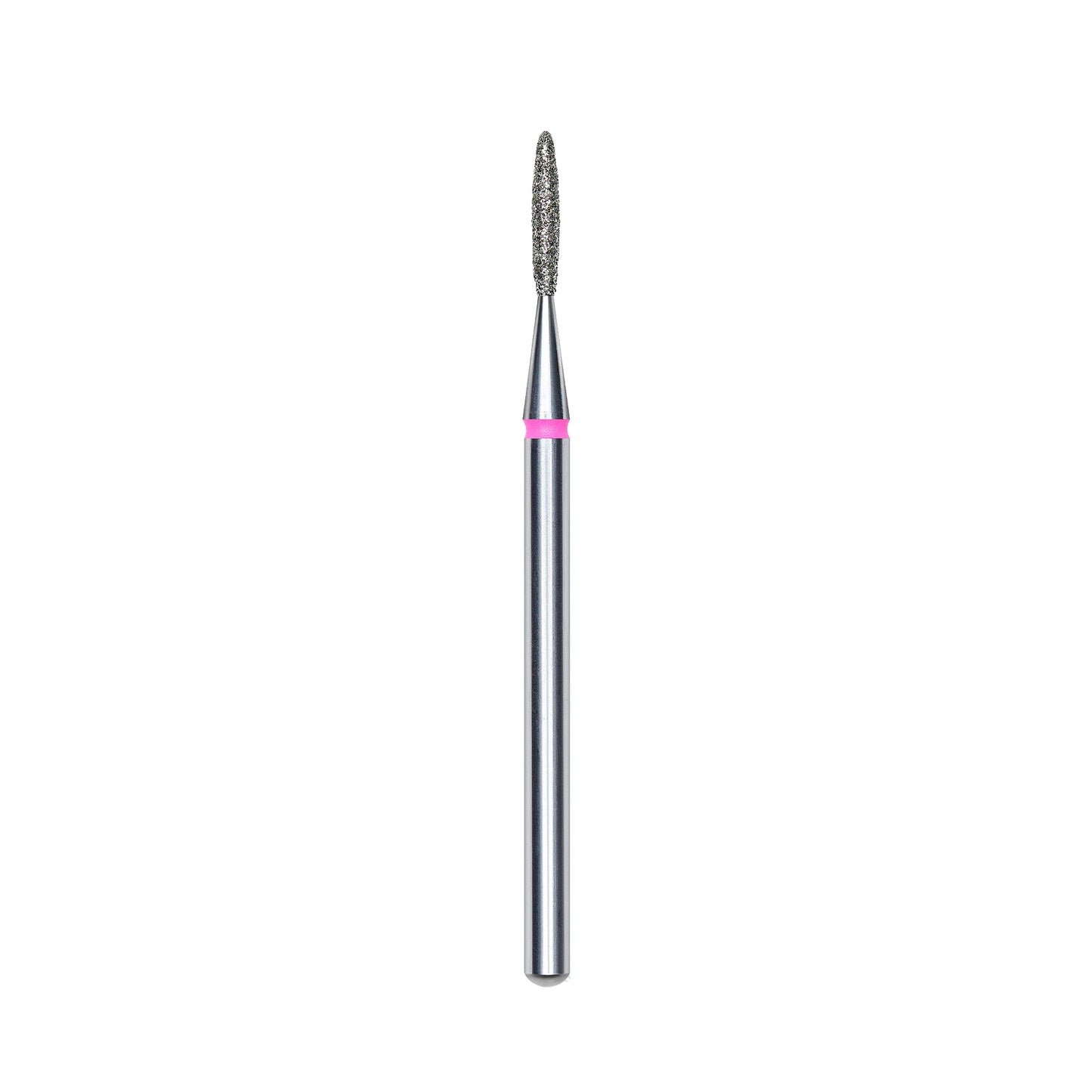 Diamond nail drill bit, "flame" , red, head diameter 1.4 mm/ working part 8 mm -FA10R014/8