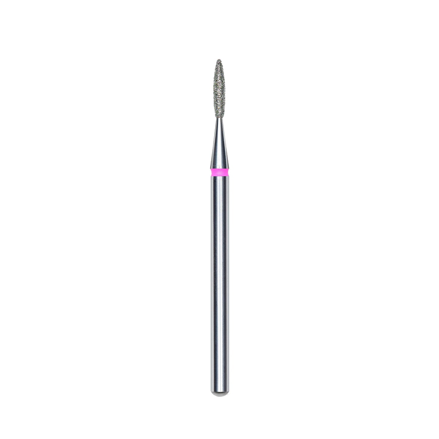 Diamond nail drill bit, "flame" , red, head diameter 1.6 mm/ working part 8 mm -FA10R016/8