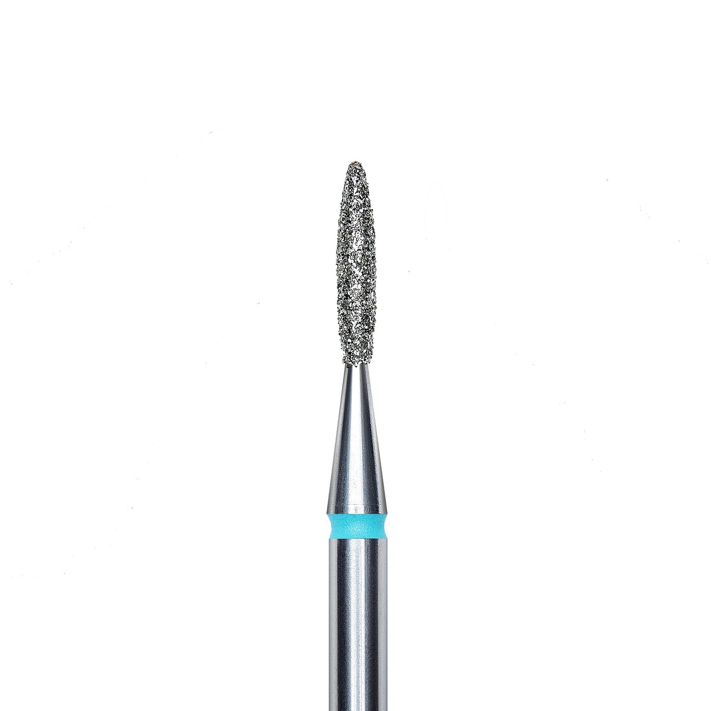 Diamond nail drill bit, "flame" , blue, head diameter 1.6 mm/ working part 8 mm -FA11B016/8