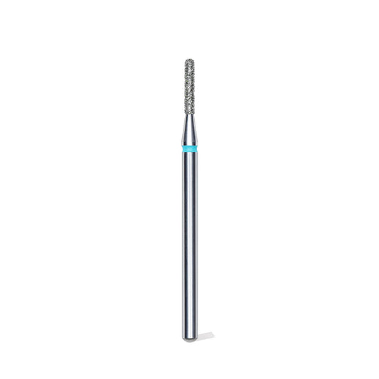 Diamond nail drill bit, rounded "cylinder", blue, head diameter 1.4 mm/ working part 8 mm -FA30B014/8