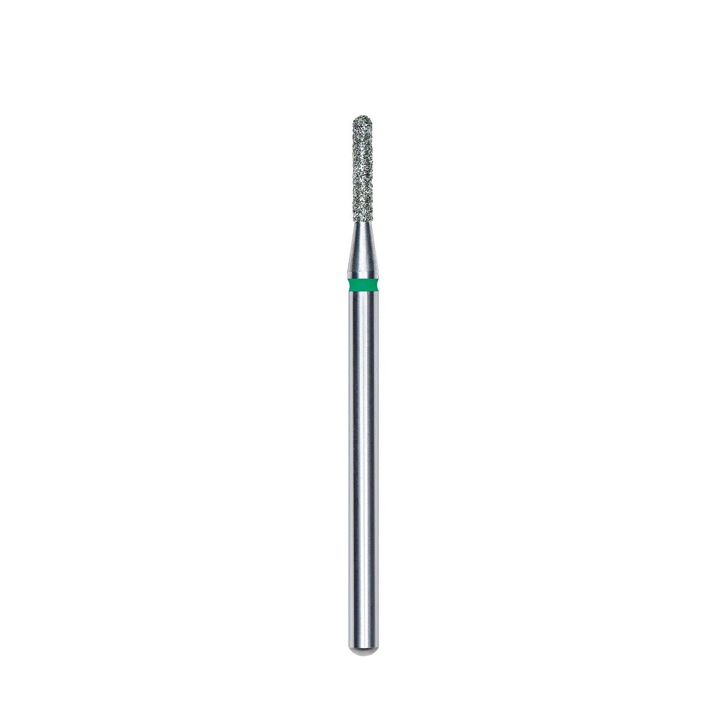 Diamond nail drill bit, rounded "cylinder", green, head diameter 1.4 mm/ working part 8 mm -FA30G014/8