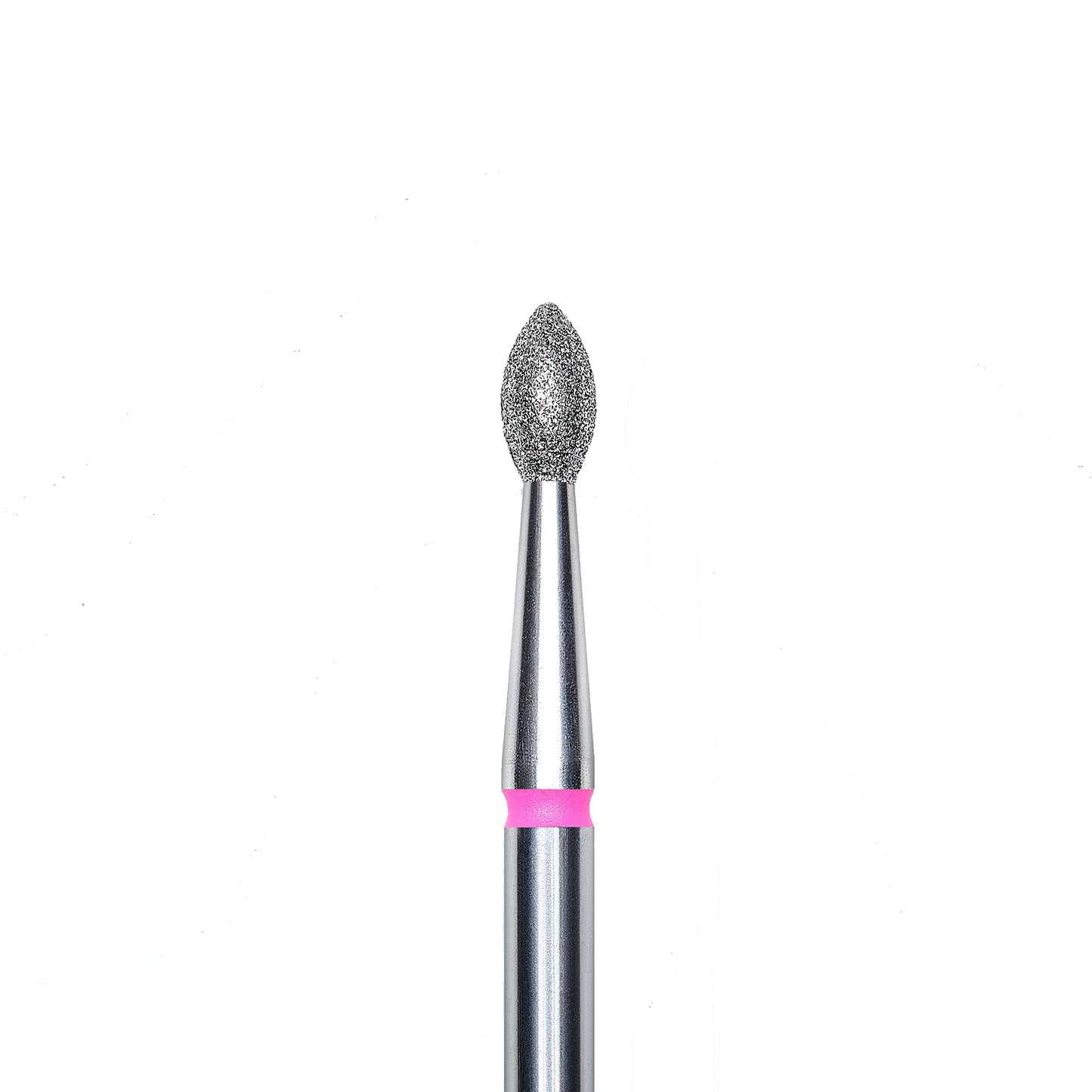 Diamond nail drill bit, pointed "bud" , red, head diameter 2.5 mm/ working part 4.5 mm -FA60R025/4.5