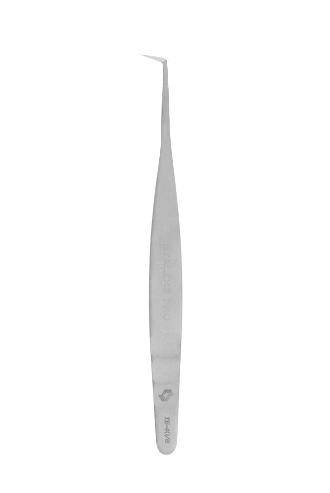 Professional eyelash tweezers EXPERT 40 TYPE 8 (curved tweezers for volume extension,85′)- TE-40/8